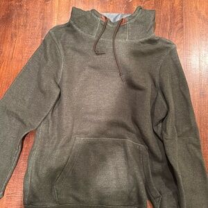 Dravus high neck green hooded sweatshirt size small